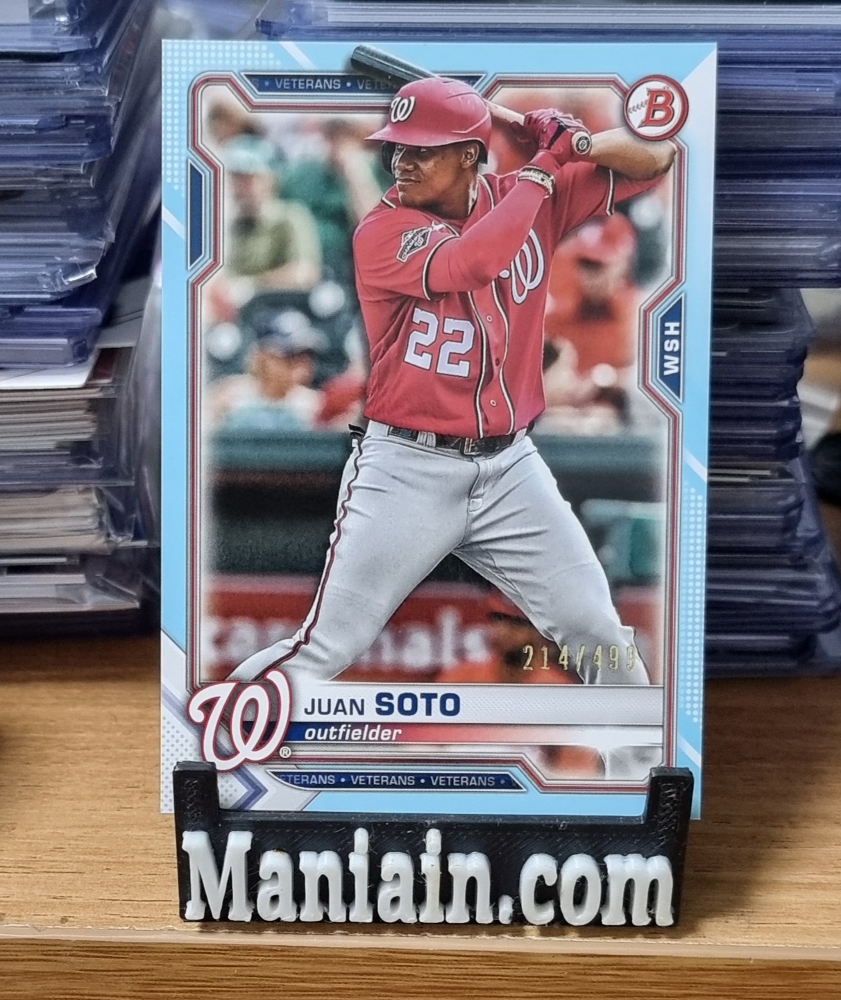 499한정판 후안 소토 2021 Bowman Sky Blue Border Juan Soto No-67 MLB 야구카드