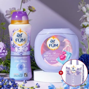아로퓸 가든 컬렉션 캡슐세제 라일락브리즈 42개입+향기부스터 라일락블라썸 500g,에코백 증정