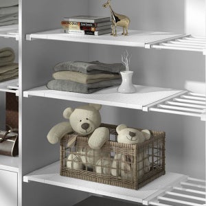 강력 압축선반 옷장 길이조절 압축봉선반 못없이 설치 세탁실 베란다 정리수납 폭 24cm 길이 23-30cm