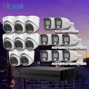 하이룩 500만화소 야간컬러 카메라16대(실내8+실외8) 16채널 DVR 녹화기 CCTV 세트