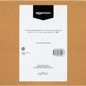 [일본직구 Amazon Basics JP] 라미네이트 필름 코팅 투명 A3, A4 100μm 100장