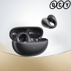QCY 오픈형 귀안아픈 이어폰 T33 무선 런닝 귀걸이형 귀찌 C30 블랙
