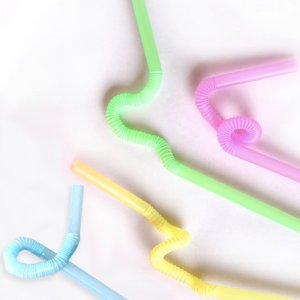 얇은빨대 긴빨대 롱 빨대 25CM 주름
