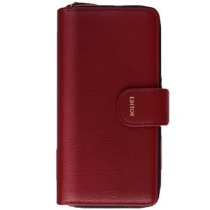 갤럭시A 10포켓 스트랩 포함 지퍼 가죽 지갑 케이스 피렌체 레드, 갤럭시A25