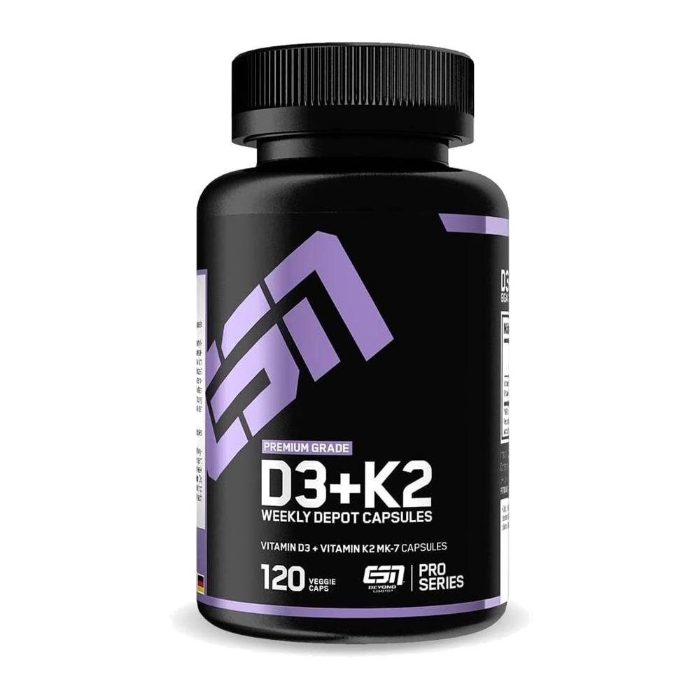 이에스엔 비타민D3 K2 MK7 캡슐 120정 <b>ESN Vitamin D3</b> K2 Depot