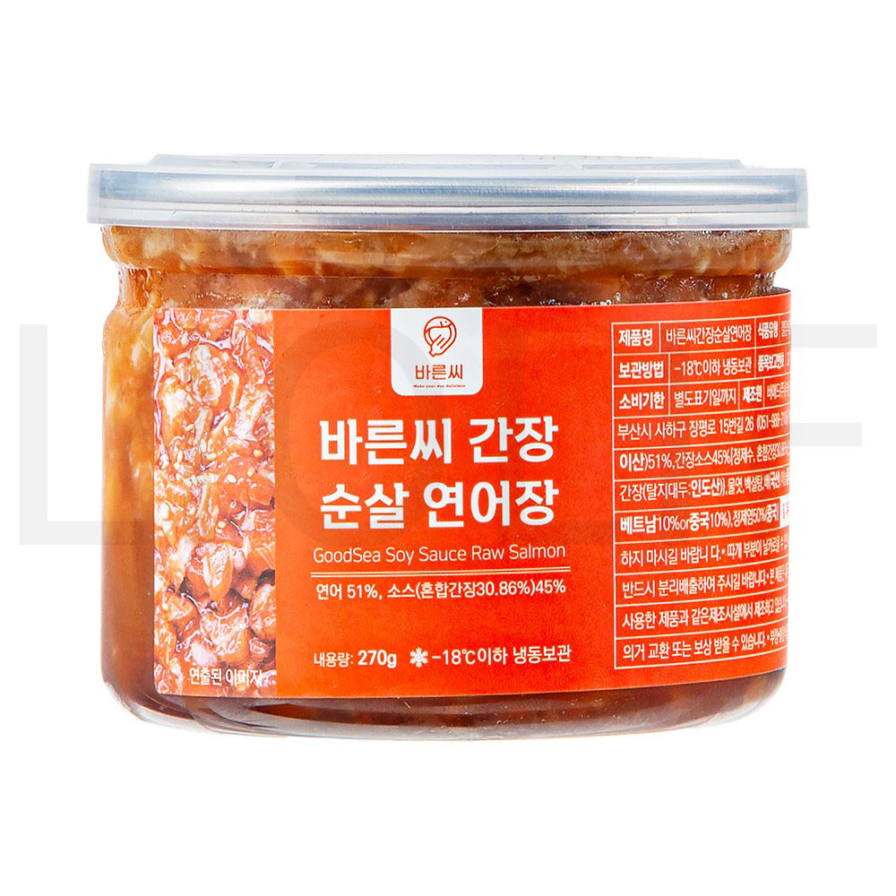바른씨 간장 순살연어장 (냉동) 270g 1개