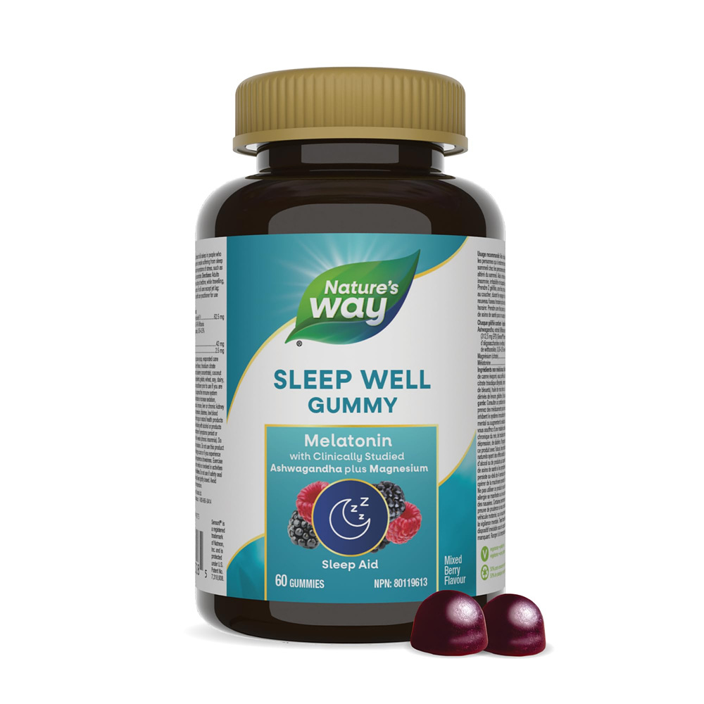 <b>Nature’s Way</b> Sleep Well 슬립구미 <b>수면</b>도움 1통60구미 캐나다내수용