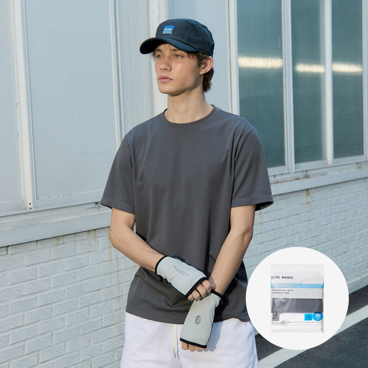 베이직하우스 쿨브리저블 에어메쉬 숏 슬리브 반팔티셔츠 (3팩) (14,310원) (무료)