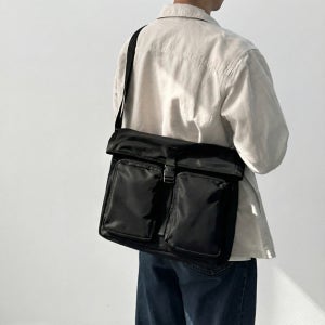 Dual pocket 메신저백 학생 직장인 노트북 가방