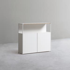 데스커 1200폭 철제책장 수납형 1200x1061x320mm, 3단, 화이트