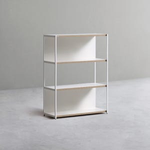 데스커 800폭 철제책장 오픈형 800x1061x320mm, 3단, 화이트