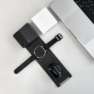 J&C 3in1 여행용 고속 무선충전기 블랙(삼성용)