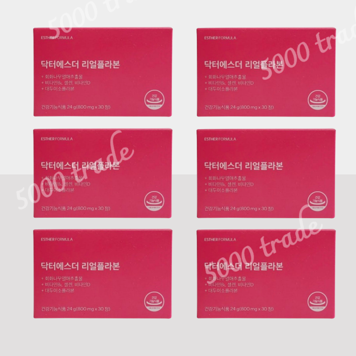 <b>닥터에스더 리얼 플라본</b> 여성건강 비타민 미네랄 6박스 (180정)