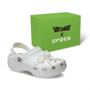 [네이버 단독][크록스 본사] 클래식 진주 레이스 플랫폼 클로그 211540-0HZ