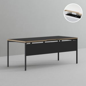 데스커 하부가림판 책상 2.0 1800x800mm, 빈티지블랙