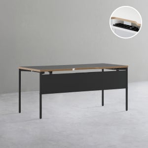 데스커 하부가림판 책상 2.0 1600x700mm, 빈티지블랙
