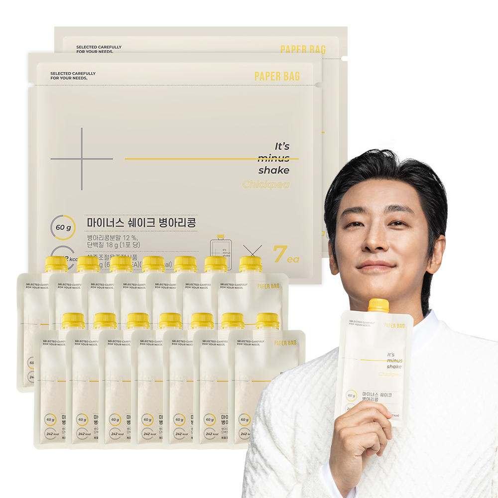 2주플랜 마이너스 쉐이크 병아리콩 (14개입) 다이어트 식사대용 파우치