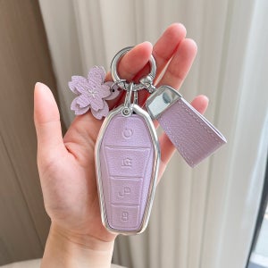 BYD 아토3 여성용 자동차 가죽 키케이스