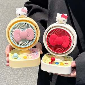 헬로키티 미니 선풍기 USB충전 휴대용 핸디팬 귀여운 캐릭터 캠핑용선풍기 선물용
