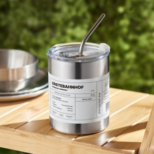 에스테반호프 라이제 스텐304 이중진공 빨대 텀블러 350ml, 메탈, 1개