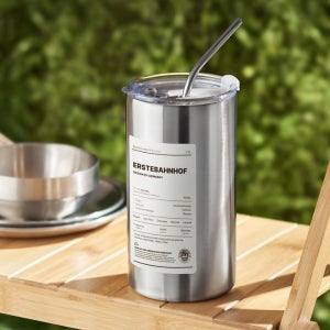 에스테반호프 라이제 스텐304 이중진공 대용량 빨대 텀블러 600ml, 메탈, 1개