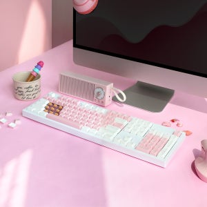 COX CSK105 VIA 실리콘 사운드 뎀퍼 유무선 기계식 핑크, 페블축