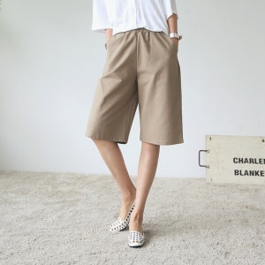 [RR]모리먼 넓은밴딩 면마 5부팬츠