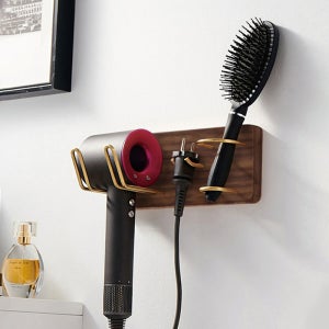 코시나 우드 드라이기 면도기 거치대 월넛