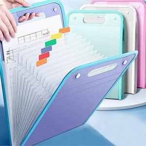 손잡이 아코디언파일 13칸 세로형 도큐먼트파일 파일철 서류정리 포켓