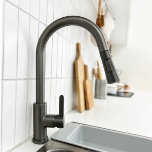 코시나 원홀 씽크대 주방수전 U자형 블랙 (1000BK)