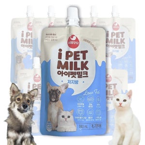 서울우유 아이펫밀크 강아지 고양이 우유 프리미엄 저지방, 180ml, 10개