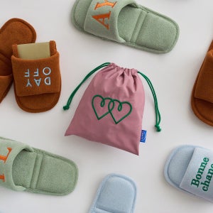 [BWTZ] 보웰 여행용 테리 실내화 슬리퍼 파우치 세트 (여성용 남성용빅사이즈)