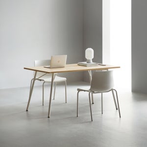 데스커 4인 6인 테이블 기본형 (M02의자 세트) 1400mm, 메이플+화이트