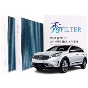 PM1.0 활성탄 자동차 에어컨필터 니로 DE, 2개