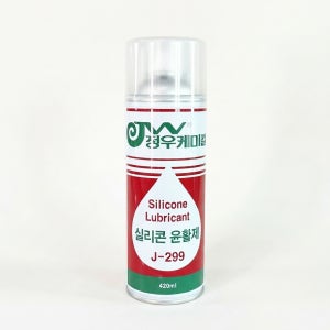 정우케미칼 J-299 실리콘 스프레이 420ml 차량용 고무 몰딩 웨더스트립 플라스틱 관리