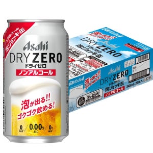 일본 아사히 드라이 제로 거품 가득 캔 무알콜 맥주맛 음료 340ml 24개 1박스