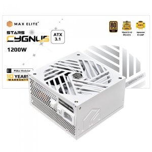 맥스엘리트 STARS CYGNUS 1200W 80PLUS골드 풀모듈러 ATX3.1 화이트
