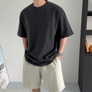 8컬러 피그먼트 남자 여름 박스핏 반팔티 반소매 무지 티셔츠 데일리 빈티지 워싱 오버핏
