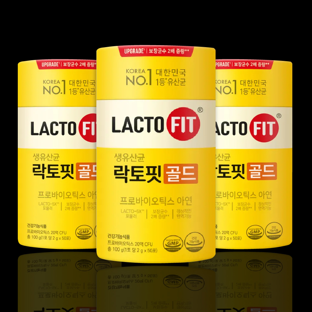 종근당 락토핏 생유산균 골드 150포 5개월분 리뉴얼 50포 x 3통