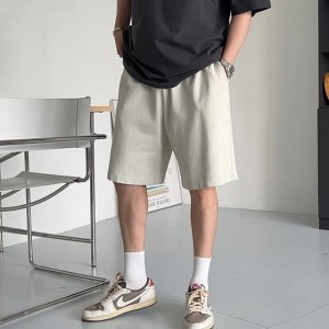 8컬러 피그먼트 남자 여름 반바지 숏팬츠 밴딩 무지 워싱 와이드핏 빈티지 통기성 바지