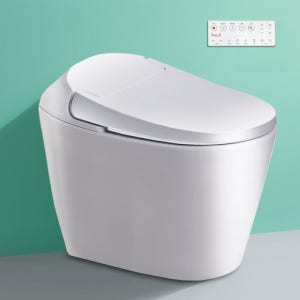 앤트 트레비 일체형비데 도기 노즐 살균 더블케어 IPX5방수 양변기 자동물내림 리모컨 ALB-R14600