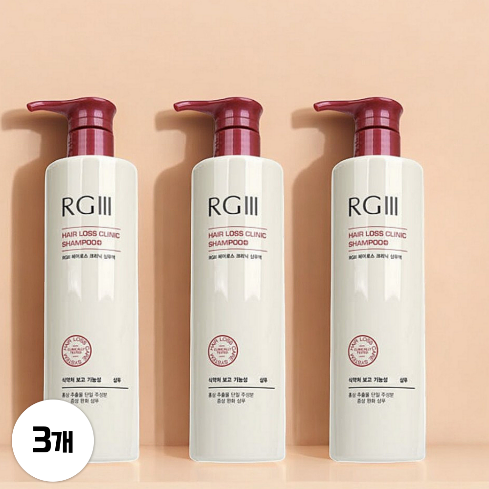 꽃을든남자 RG3 탈모 샴푸 <b>레드진생</b>스칼프 520ml 3개