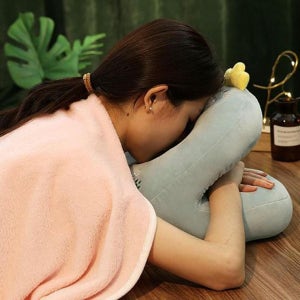 엎드려 자는 낮잠 베개 책상 쿠션 6종 캐릭터 사무 실 학생 베어 브라운 핑크 켓 그레이 딘 스카이 펭귄 블