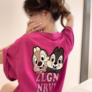 반팔티 여름 기본티 티셔츠 캐릭터 코디 밤비