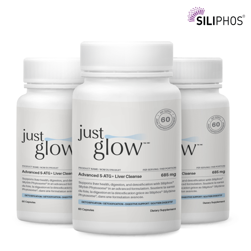 저스트글로우 어드밴스드 S-ATG <b>리버 클렌즈</b> 60캡슐 SAT 실리포스 SATG 3병