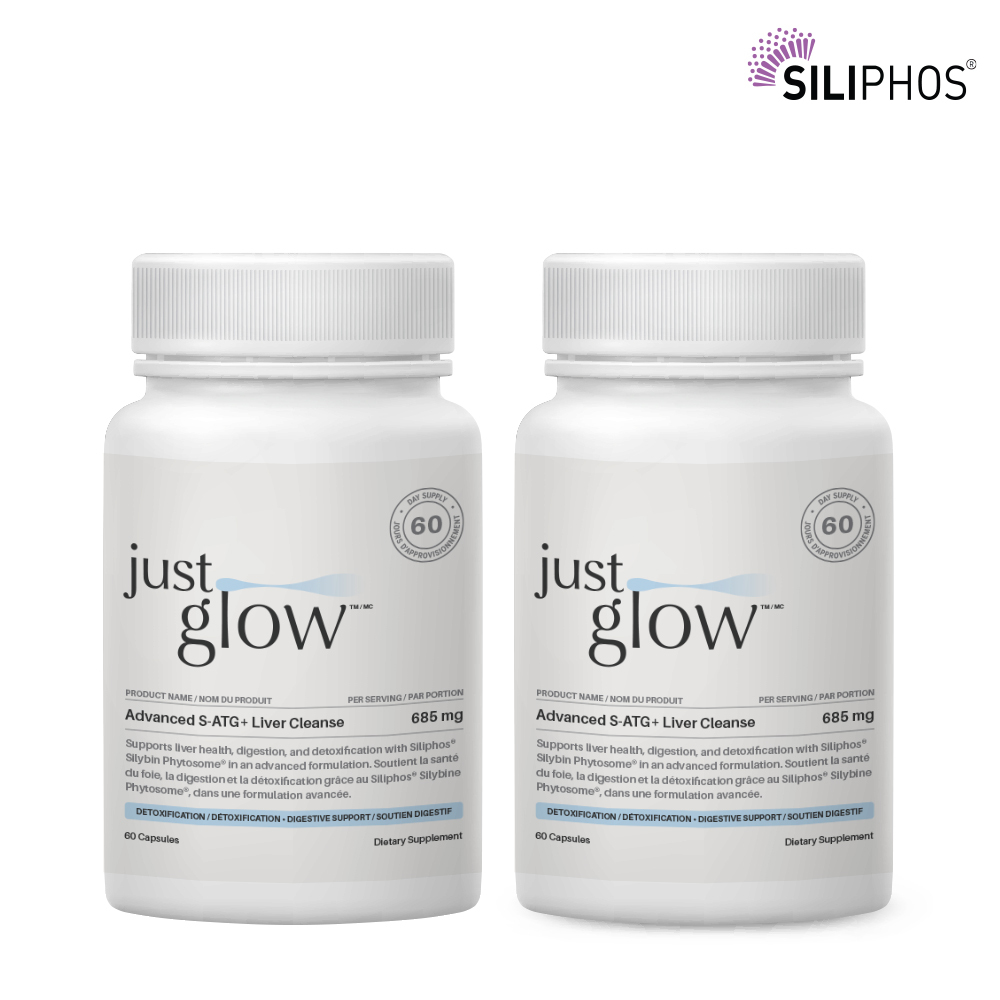 저스트글로우 어드밴스드 S-ATG <b>리버 클렌즈</b> 60캡슐 SAT 실리포스 SATG 2병