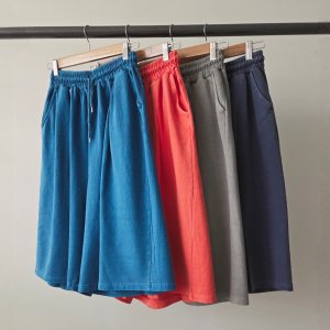 2154 쿤페 여름 휴양지 커플 시밀러 룩 피그먼트 워싱 밴딩 5부 버뮤다 반 바지 팬츠
