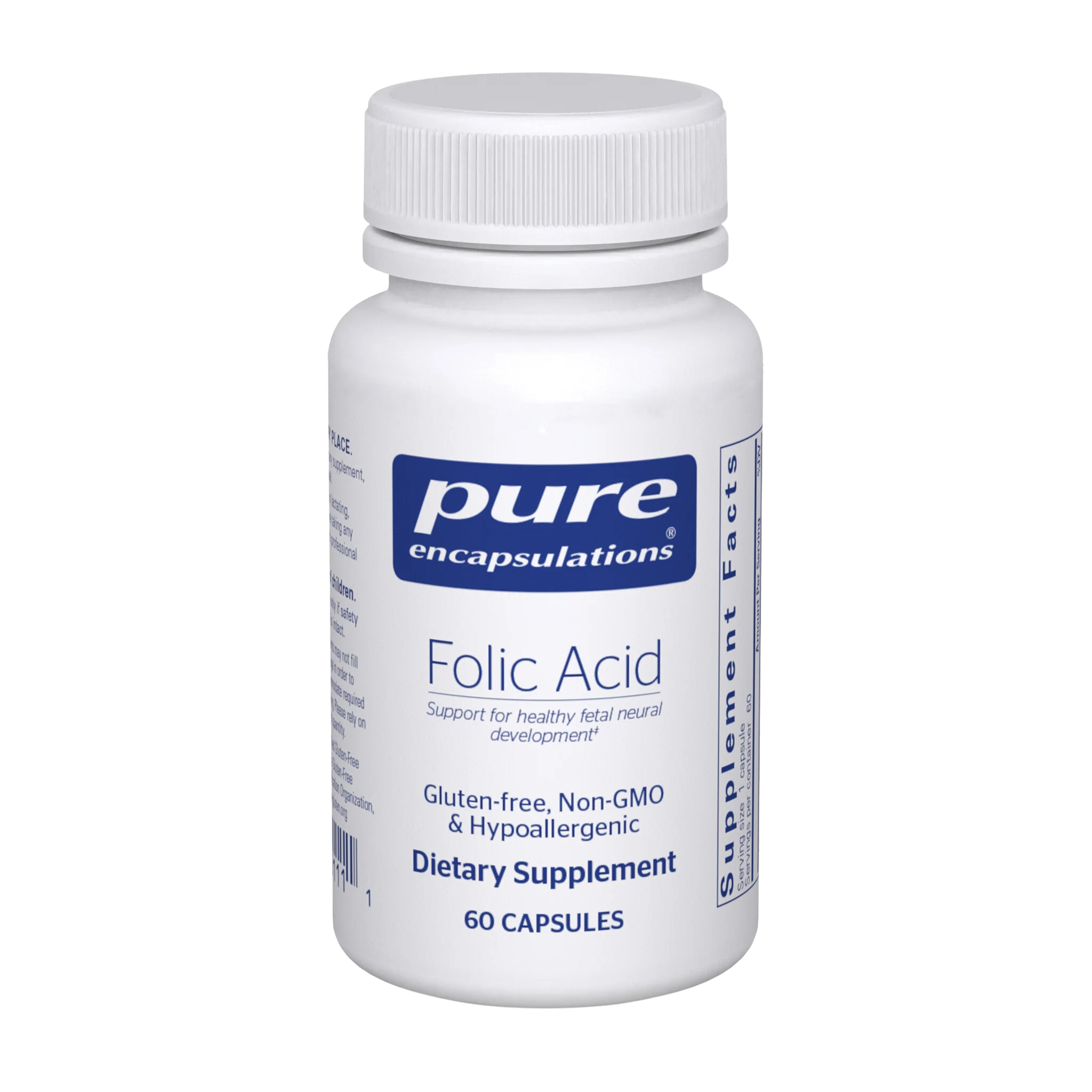 <b>퓨어인캡슐레이션 엽산</b> Folic Acid 60캡슐, 1개