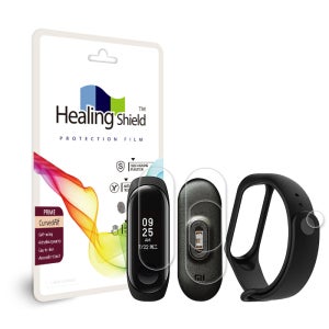 샤오미 미밴드3 커브드핏 프라임 고광택 액정보호필름2매 후면2매 버클2매