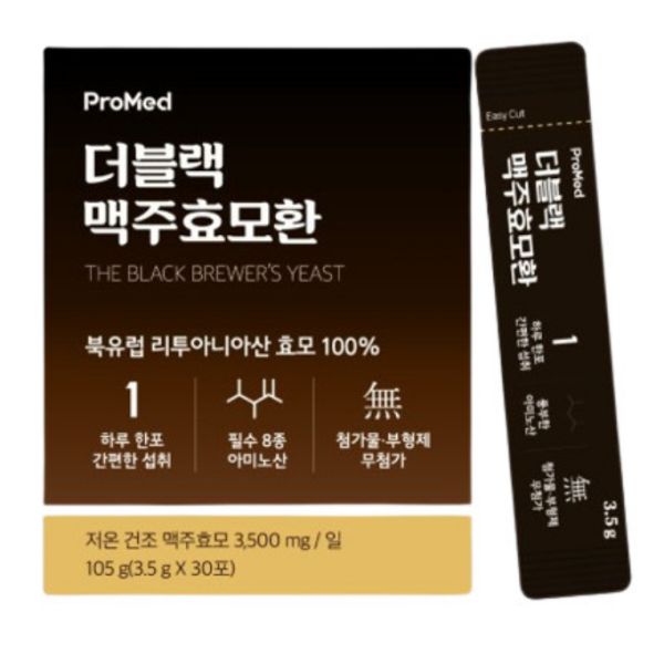 <b>프로메드</b> 맥주호모 더블랙 맥주효모환 3.5g x 30포